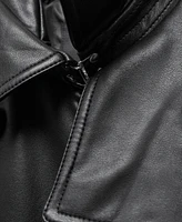 Mango Women's Leather-Effect Trench Coat
