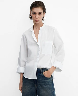 Mango Women's Buttoned Cotton Shirt