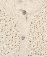 Mango Women's Buttons Detail Openwork Cardigan