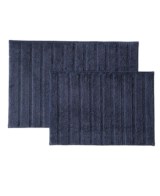 Nautica Shelly Reef Solid Skid Resistant Back 2 Piece Bath Rug Set