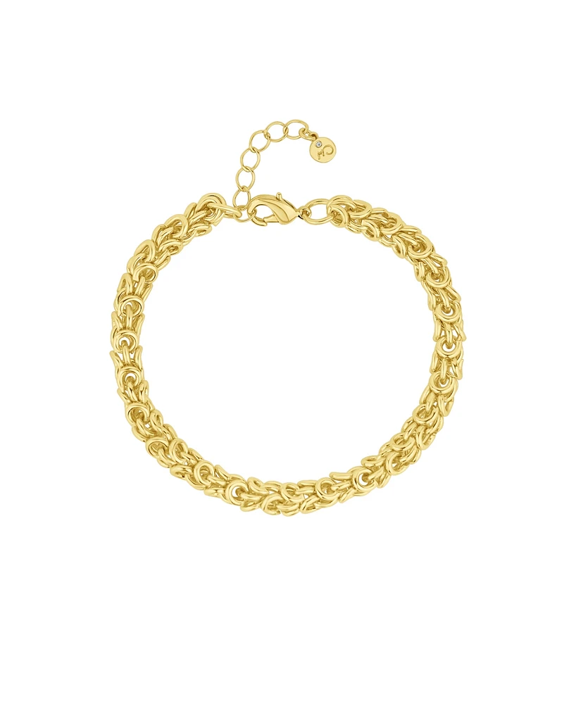 And Now This 18K Gold Plated or Silver Plated Byzantine Bracelet