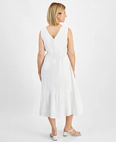 Style & Co Petite Drawstring-Waist Sleeveless Midi Dress, Created for Macy's