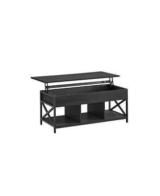Slickblue Industrial Lift Top Coffee Table With Hidden Compartments For Living Room