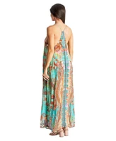 La Moda Clothing Women's Maxi Boho Art T back Dress with pockets