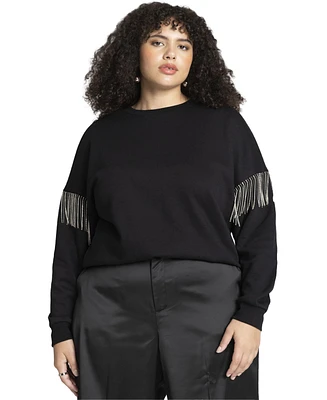 Eloquii Plus Size Embellished Sweatshirt