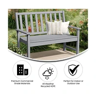 Cressly All Weather Recycled Hdpe Bench For Indoor And Outdoor Use