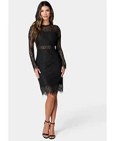 bebe Women's Bandeau Lace Dress