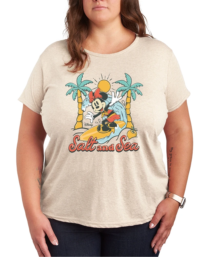 Hybrid Apparel Trendy Plus Minnie Mouse Salt & Sea Graphic Top