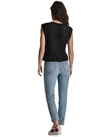 Dkny Jeans Women's Ribbed Sleeveless Sweater Vest