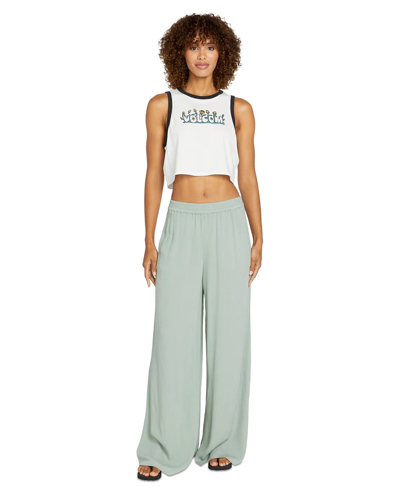 Volcom Juniors' Stoneshine Wide-Leg Pants