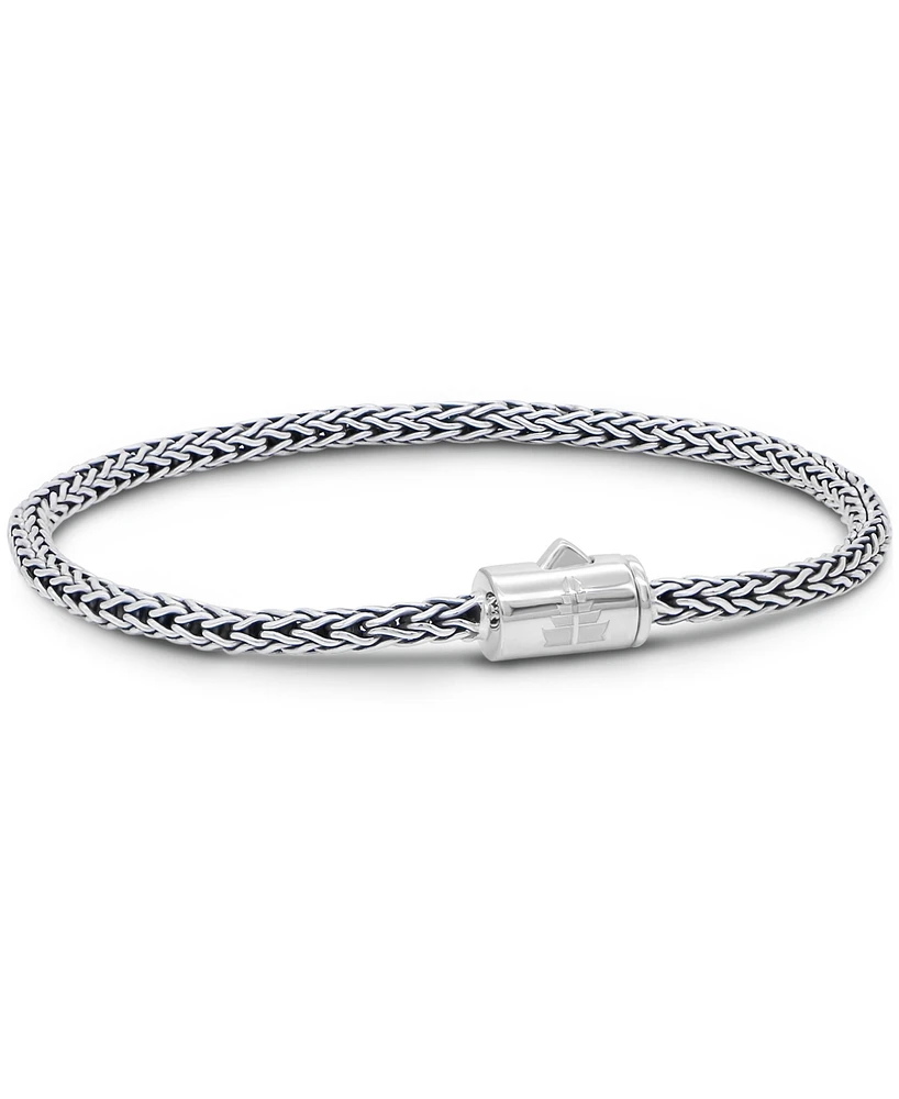 Devata Dragon Bone Round 3mm Chain Bracelet Sterling Silver