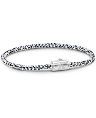 Devata Dragon Bone Round 3mm Chain Bracelet Sterling Silver