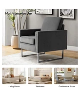 Hulala Home Elastus Modern Club Chair with Metal Legs