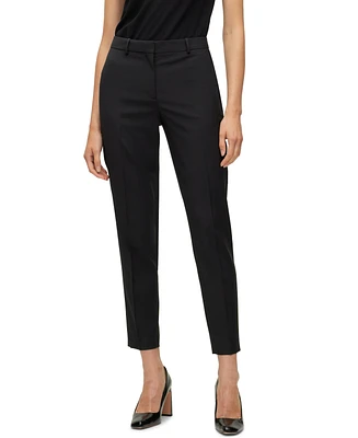 Boss by Hugo Women's Wool Regular-Fit Cropped Pants