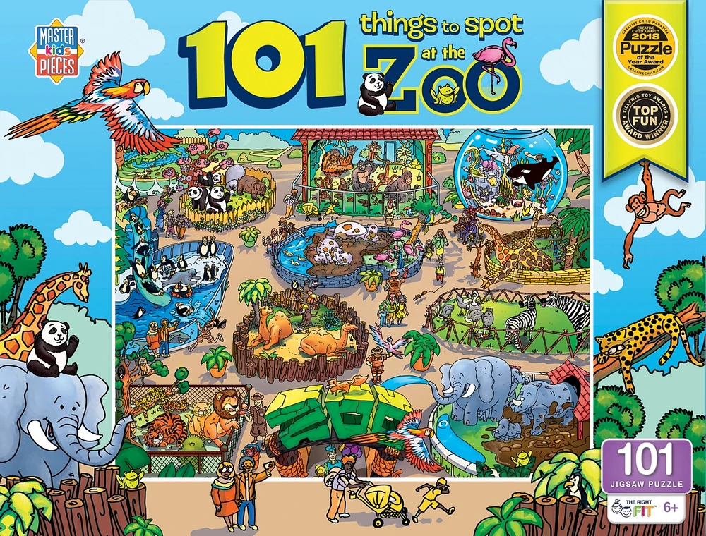 Masterpieces 101 Things to Spot at the Zoo - 101 Piece Jigsaw Puzzle