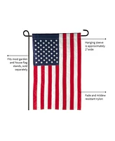 Evergreen American Flag Garden Applique Embroidered Flag 12.5 x 18 Inches Indoor Outdoor Decor