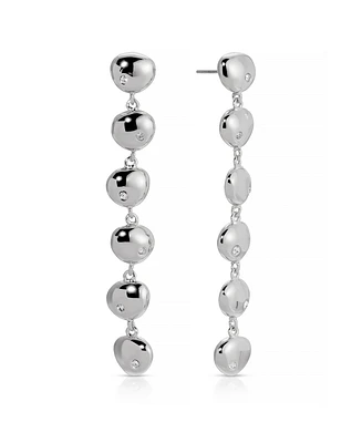 Ettika Polished Pebble Linear Dangle Earrings