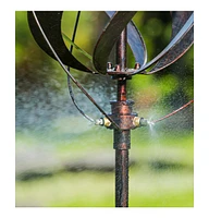 Evergreen 85.5"H Misting Wind Spinner, Copper Sphere