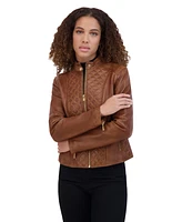 Women's Marlette quilted lamb leather scuba jacket