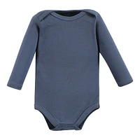 Hudson Baby Boys Cotton Long-Sleeve Bodysuits, Into The Woods Prints -Pack