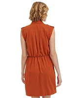 Calvin Klein Women's Sleeveless Faux Wrap Dress