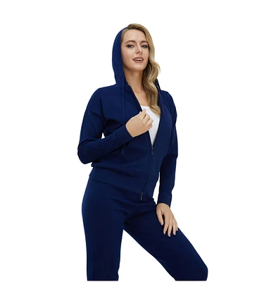 Bellemere New York Women's Sporty Cotton Cashmere Hoodie
