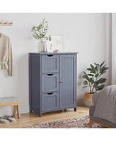 Slickblue Bathroom Storage Cabinet, Floor Cabinet with 3 Large Drawers and 1 Adjustable Shelf