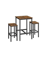 Slickblue Bar Table and Chairs Set Stylish Pub-Height Dining Furniture for Any Space