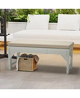 WestinTrends Water Repellent Outdoor Patio Bench Seat Cushion, 43" x 18"