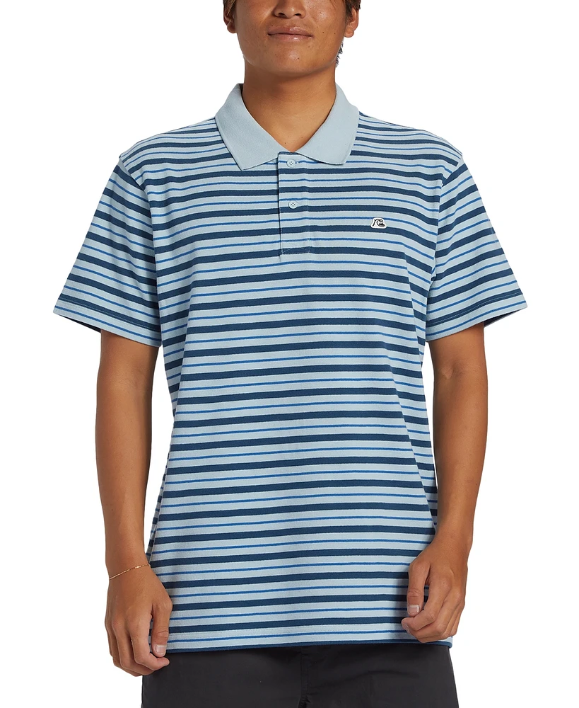 Quiksilver Men's Dna Cotton Mixed-Stripe Polo Shirt