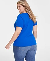 I.n.c. International Concepts Plus Size Studded Cutout Top, Created for Macy's