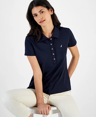 Nautica Jeans Women's Short-Sleeve Polo Shirt