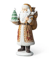 Glitzhome 11.5"H Resin Christmas Gingerbread Santa Table Decor