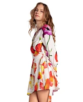 Belle & Bloom Women's The Dancer Longsleeve Mini Wrap Dress