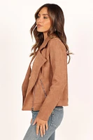 Petal and Pup Womens Spencer Faux Suede Moto Jacket
