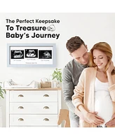 KeaBabies Trio Baby Sonogram Picture Frame, Ultrasound Frames for Nursery, Mom to Be Gifts