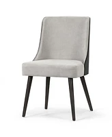 Glamour Home 33.86" Asma Rubberwood, Fabric Dining Chair