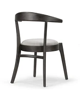 Glamour Home 29.92" Audra Rubberwood, Fabric Dining Chair