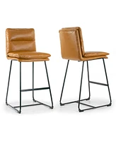 Glamour Home 30" Aulani Iron, Polyester Barstool