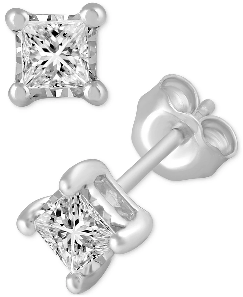 Diamond Princess-Cut Stud Earrings (3/4 ct. t.w.) in 14k Gold