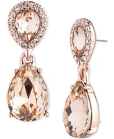 Givenchy Pave & Pear-Shape Crystal Drop Earrings