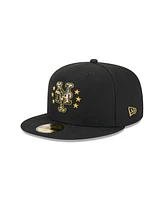 New Era Men's Black York Mets 2024 Armed Forces Day On-Field 59FIFTY Fitted Hat