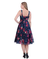 Eliza J Women's Floral Print Sleeveless Fit & Flare Dress