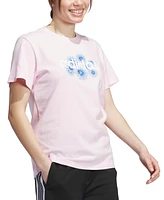 adidas Women's Cotton Daisy Logo Graphic T-Shirt