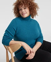 Charter Club Plus Cashmere Turtleneck Sweater, Created for Macy's