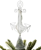 Holiday Lane Seaside White Anchor Tree Topper, Created for Macy's