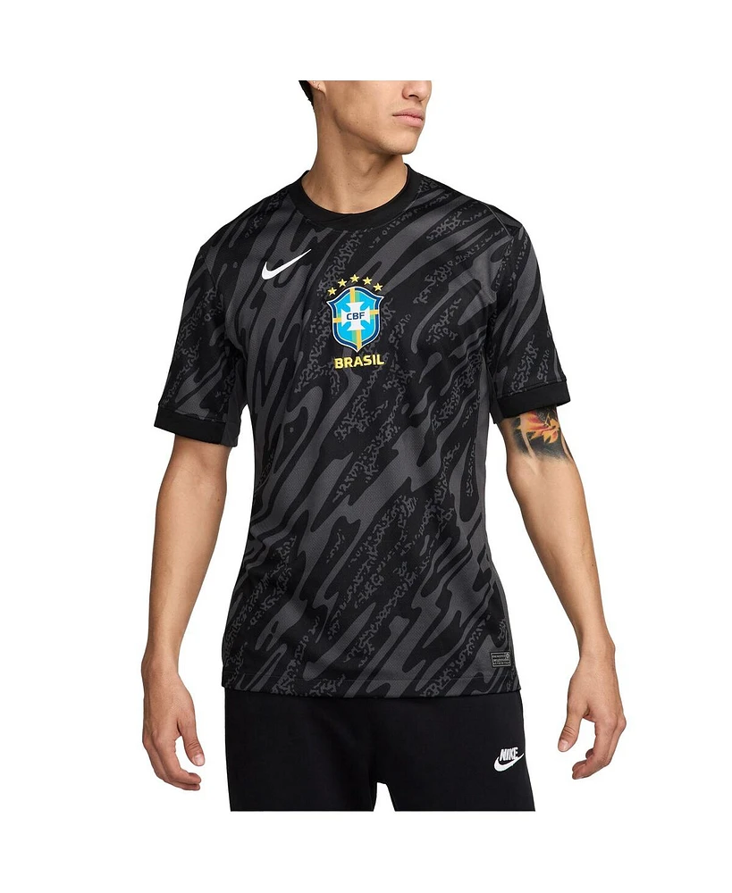 Nike Men's Anthracite Brazil National Team 2024 Goalkeeper Replica Stadium Jersey