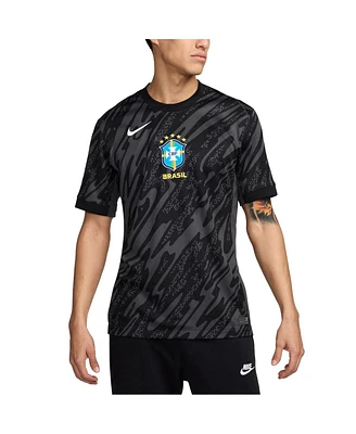 Nike Men's Anthracite Brazil National Team 2024 Goalkeeper Replica Stadium Jersey