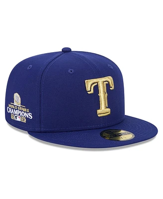 New Era Men's Royal Texas Rangers 2024 Gold Collection 59FIFTY Fitted Hat