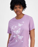 Self Esteem Juniors' Butterfly Crewneck T-Shirt